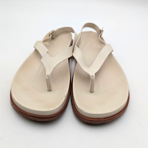 Open Edit Delphi Thong Sandal Women's Adjustable Ivory Cream Size US9M EU39.5 - Picture 2 of 12